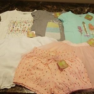 BNWT Crazy 8 Lot of 6 Toddler Girl's Clothes 4/5T